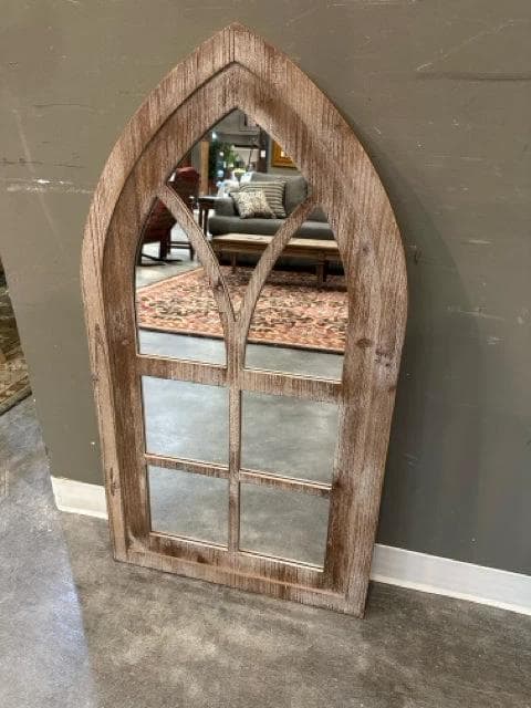 Arched Window Pane Wall Mirror