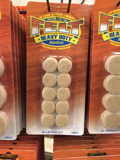 3/4" Self Stick Felt Pads