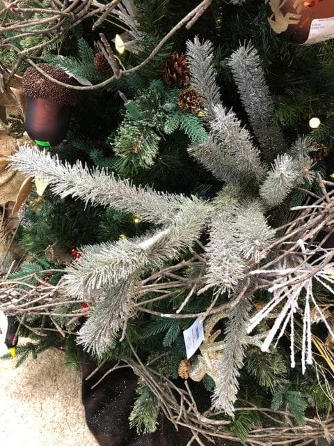 *NEW* Silver Glitter Pine Spray