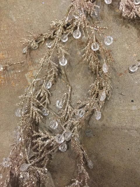 6' Glittered Iice Garland