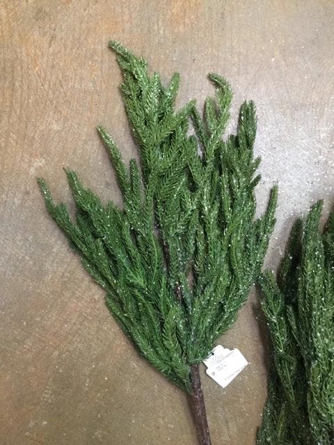 34' Glittered Cedar Spray