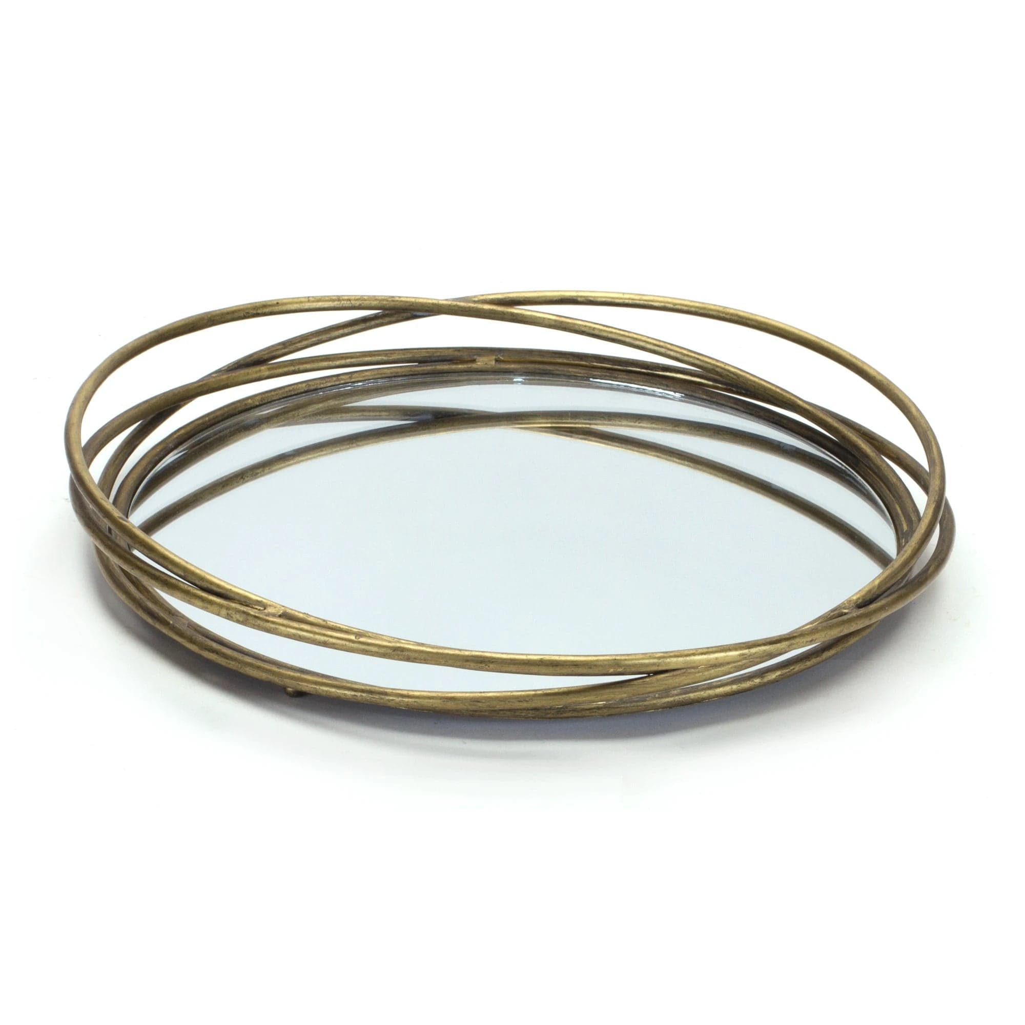 *NEW* Gold Iron and Glass Tray