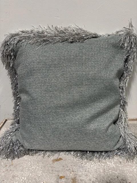 Seafoam Green Accent Pillow with Fringe