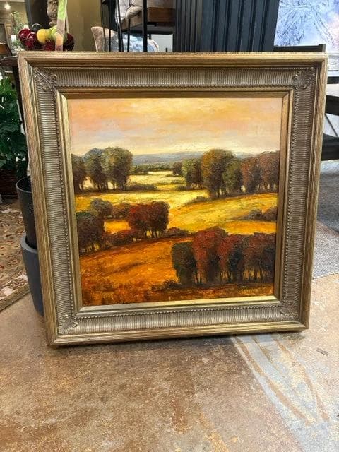 Tuscan Landscape Artwork in Gold Frame
