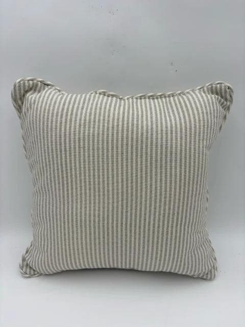 Cream And Tan Striped Pillow