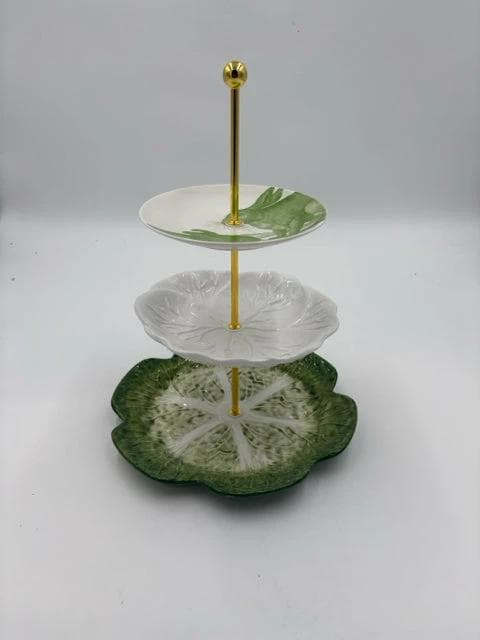 Green Cabbage 3 Tier Serving Tray