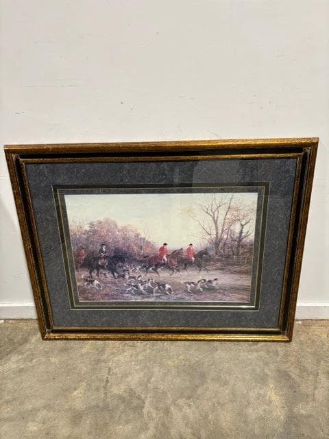 Hunting With Dogs Framed Artwork