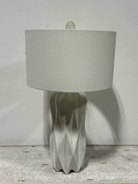 Uttermost White Ceramic Table Lamp with White Shade