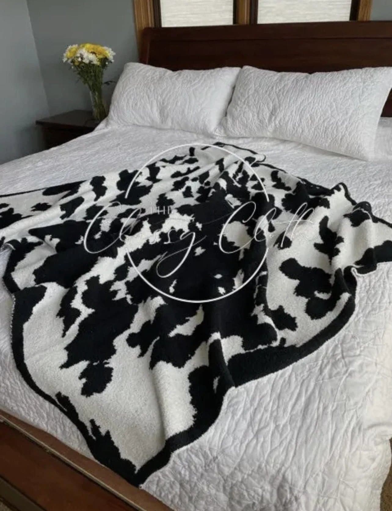 *NEW* Luxe Black Cow Blanket