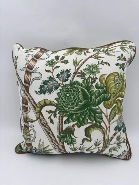 Green Leaf And Vines Design Pillow