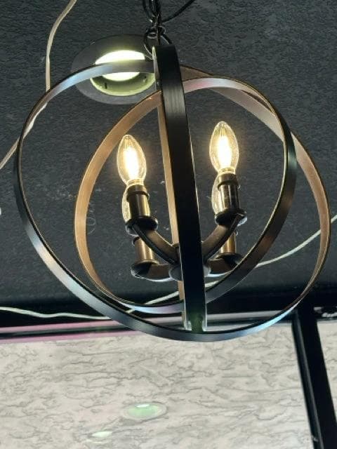 Bronze Finish 4 Light Sphere Pendant