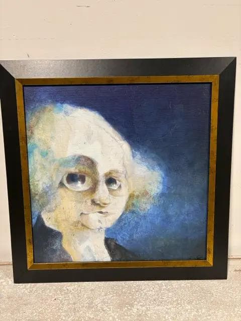 "George" Framed Canvas Print By Kurt Riemersma