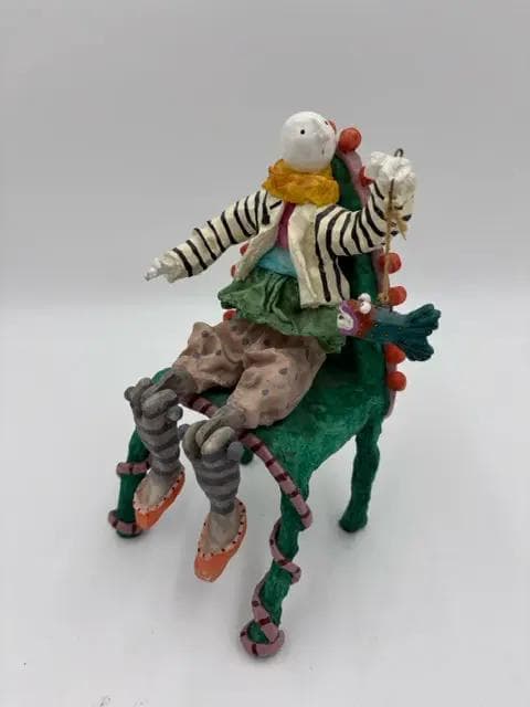 "Jonah with Fish" Sculpture by Judie Bomberger