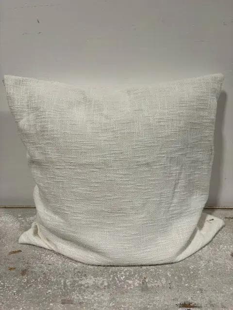 White Waterford Linen Weave Pillow
