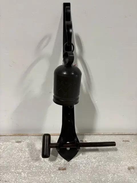 Arhaus Black Metal Dinner Bell With Mallet
