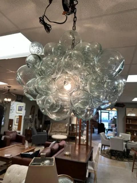 Pottery Barn Ramona Recycled Glass Bubble Light Fixture