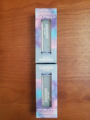 (2 PK) Screensaver Blue Light LIP Filter LIP GLOSS # Blue - 0.2 Fl Oz Ea.