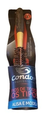 Condor Brazilian Hair Brush Wild Boar Bristles Eva Rubberized Handle Real...