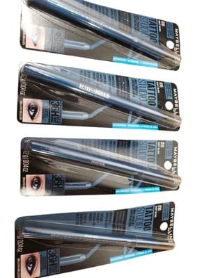 4 Maybelline Tattoo Studio Sharpenable Liner Pencil Waterproof 816 Navy Bling