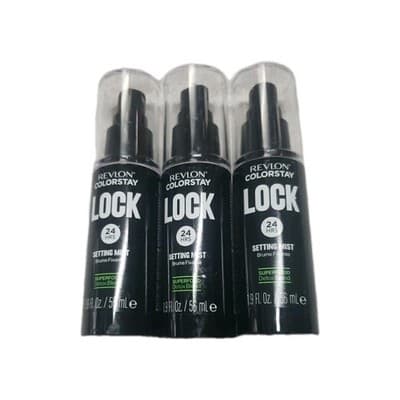 3x Revlon Colorstay Lock 24 Hour Long-Wearing Setting Mist Spray Pore Blurring
