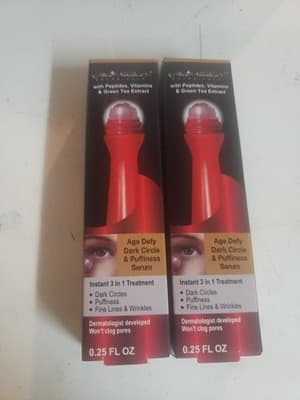 Skin Nutritions New York Eye Roller Age Defy Dark Spot Puffiness Serum .25 Oz x2