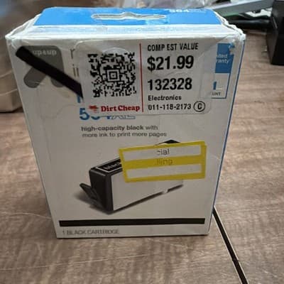 Up & Up Black Ink Cartridge Replacement for HP 564XL New Sealed