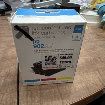 Up & Up 902xl Cyan Magenta Yellow Ink Cartridge New Sealed