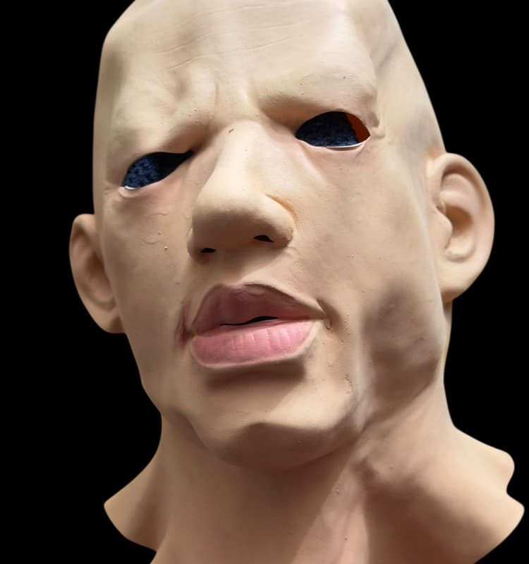 Latex Human Face Mask Blank Horror Prop SFX Head