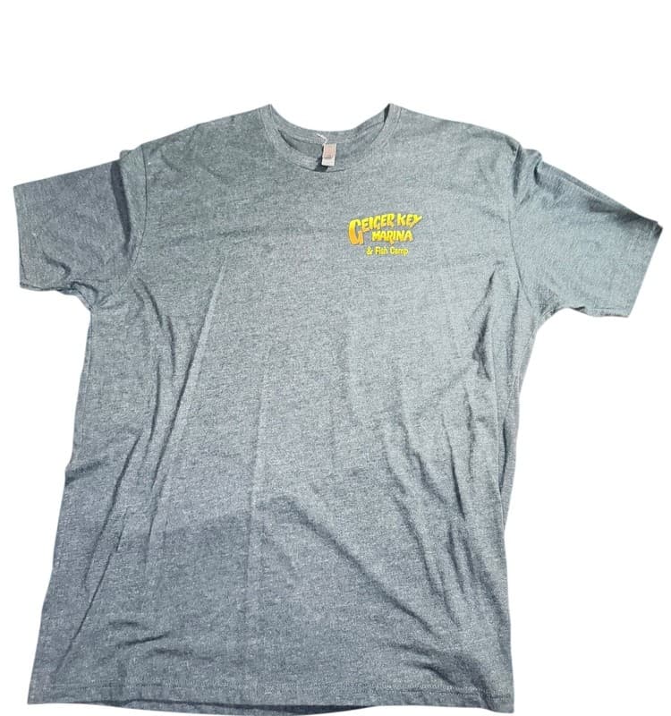 Geiger Key Marina Fish Camp T-Shirt Iguana Graphic Florida Keys Large