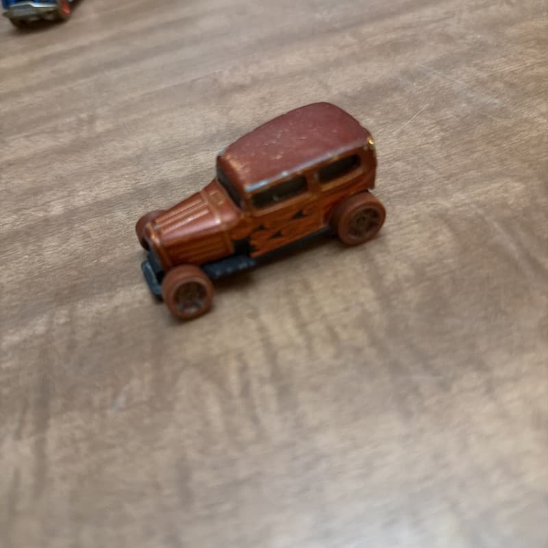 2001 Hot Wheels Midnight Otto Orange with Flames Diecast Car