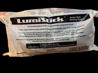Lumistick 8-inch Aviator Style Glowing Glasses Set of 2 New
