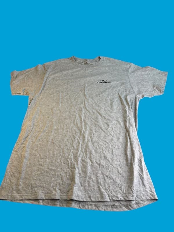 O'Neill Modern Fit Short Sleeve Heather Gray Graphic T-Shirt Size Large