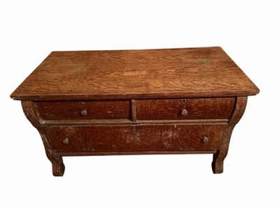 Antique Oak Dresser c.1900–1920 | 2 Over 1 Drawers | Solid Wood