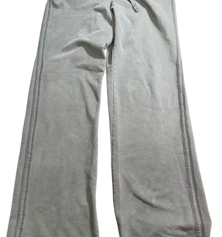 Green Tea Womens Lounge Pants Black Drawstring Straight Leg Size M