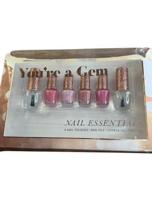 Nicole Miller You're a Gem Nail Essentials Set: 4 Polish, Cuticle Oil, Top Coat