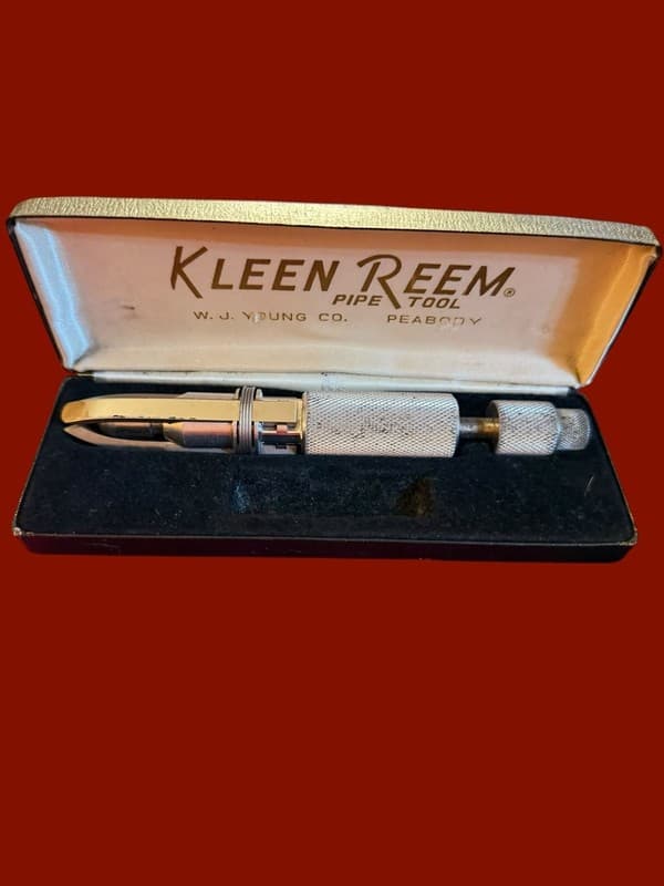 Vintage Kleen Reem Pipe Tool with Case and Drill Bit by W.J. Young Co. Peabody