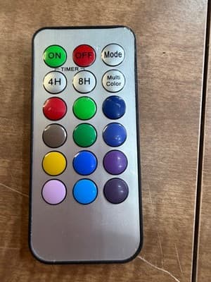RGB LED Color Changing Remote Control 4H 8H Timer Multi Color Mode CR2025