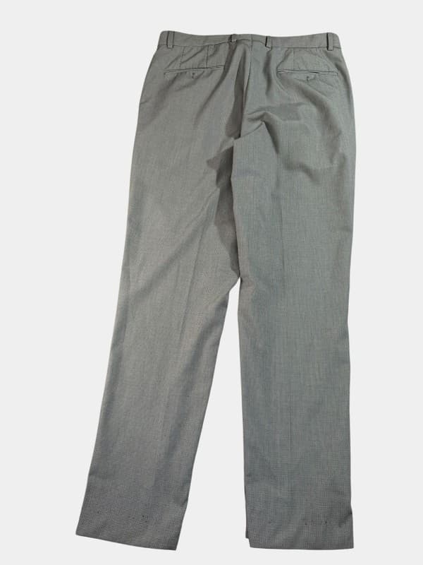 Nautica Men’s Dress Pants 32x32 Blue Micro Check Flat Front