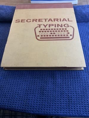 Vintage 1957 Secretarial Typing Book Manual Typewriter Keyboard Parts Lessons