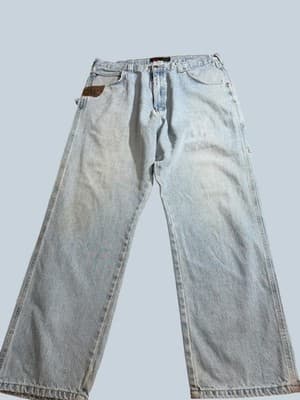 Vintage Wrangler RIGGS DuraShield Denim Carpenter Jeans 40x32 Straight Leg