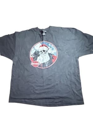 Harley Davidson Taboo Alexandria LA Santa Skull T Shirt Black 3XL