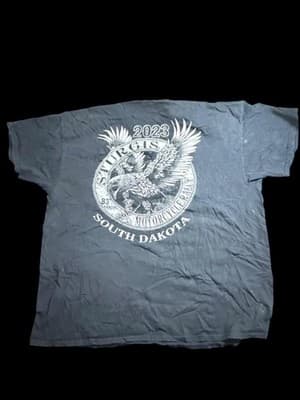 2023 Sturgis Motorcycle Rally T-Shirt | Eagle Graphic | Men’s 3XL Biker Tee