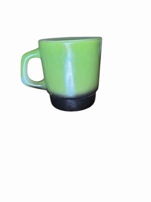 Vintage Fire King Avocado Green Milk Glass Coffee Mug Anchor Hocking MCM