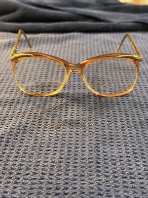 Vintage Tura-Lite Eyeglass Frames Amber Gold MOD 320 Japan 1970s-80s