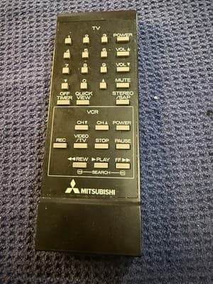 Mitsubishi OEM Vintage TV VCR Combo Remote Control Original Sealed Bag