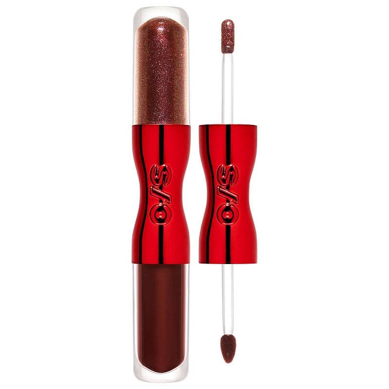 ONE/SIZE by Patrick Starrr Lip Snatcher Hydrating Liquid Lipstick and Lip Gloss Duo Nightwalker .24 Oz / 7 ML