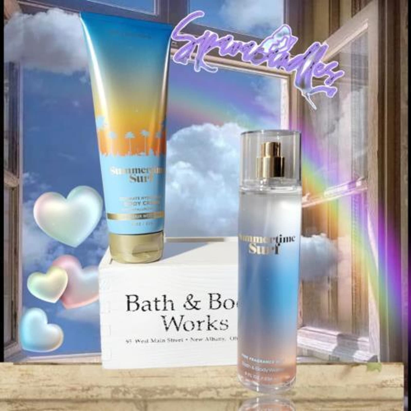 Bath & Body Works Summertime Surf Ultra Body cream & Mist Gift Set of 2