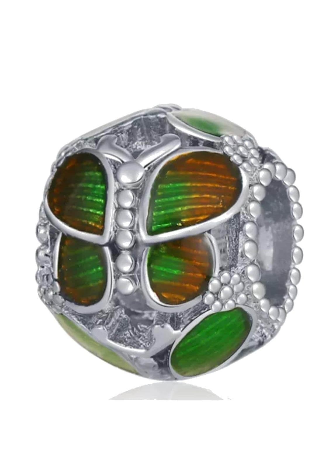 Bamoer S925 Sterling Silver Butterfly Pave Rainbow Charm Us Seller Quick Ship