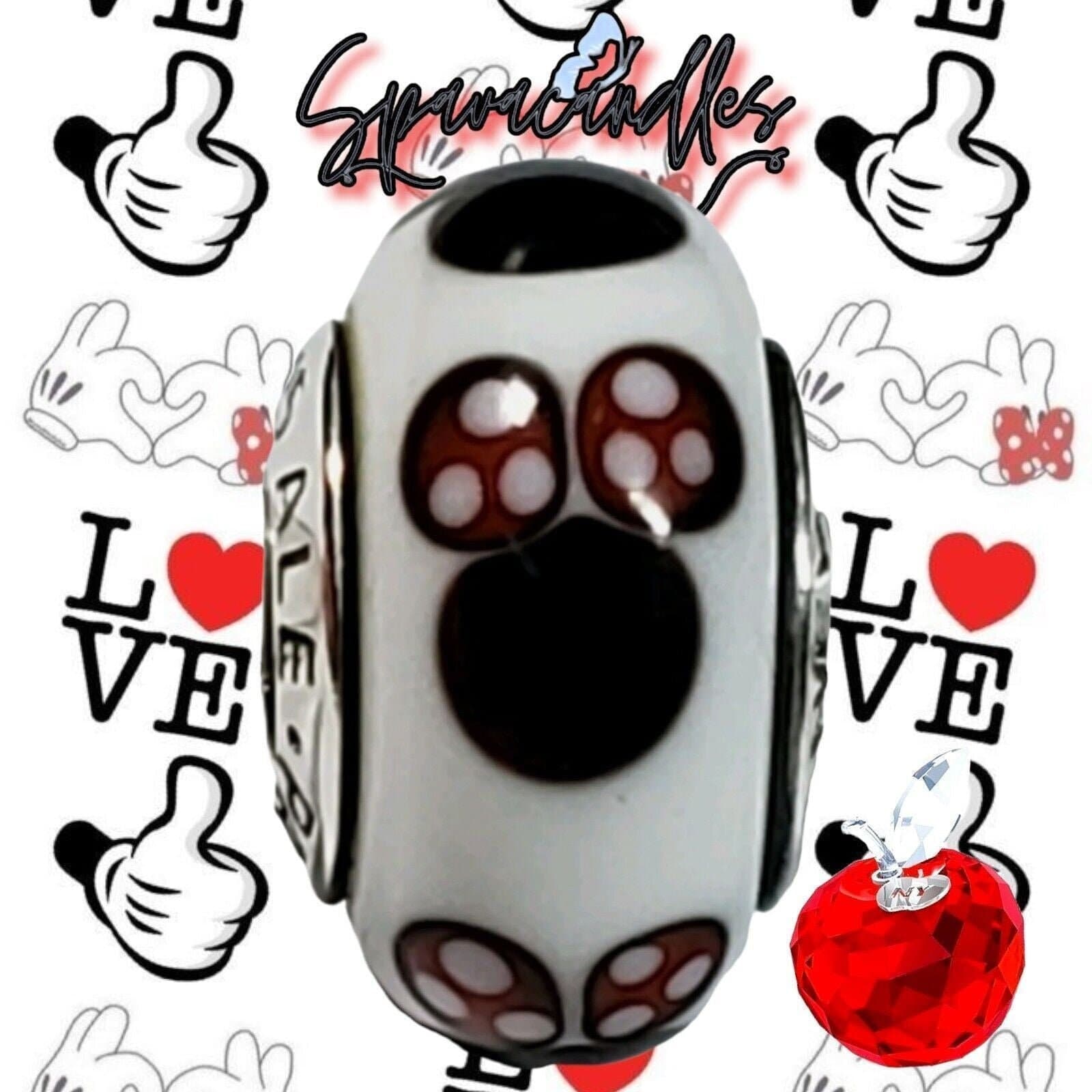 Classic Minnie Pandora Charm S925 Ale, Murano Glass Us Seller
