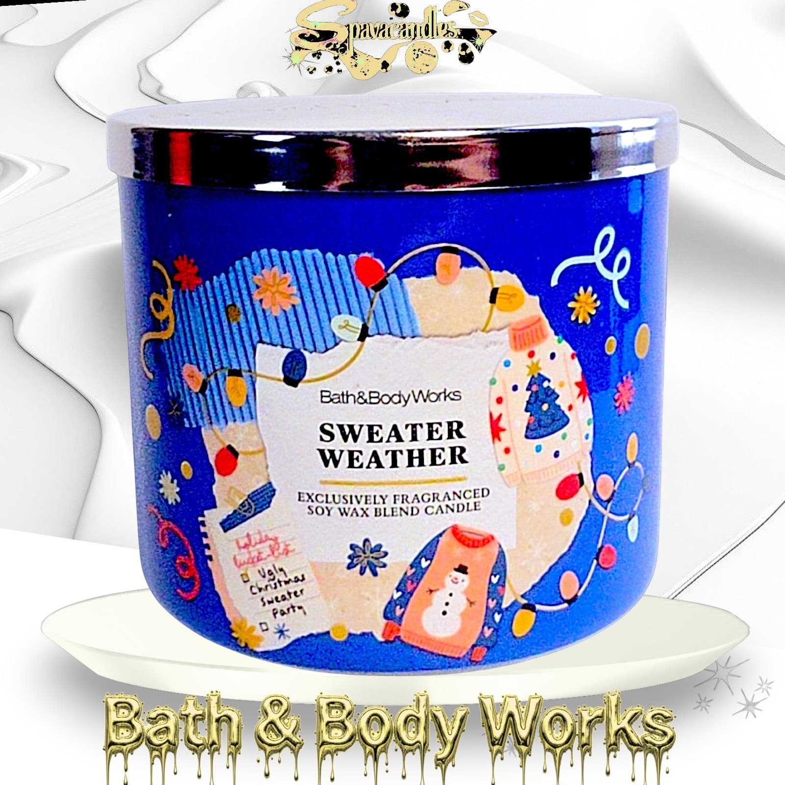 Bath & Body Works 3 Wick Sweater Weather Scented Candle 14.5 oz